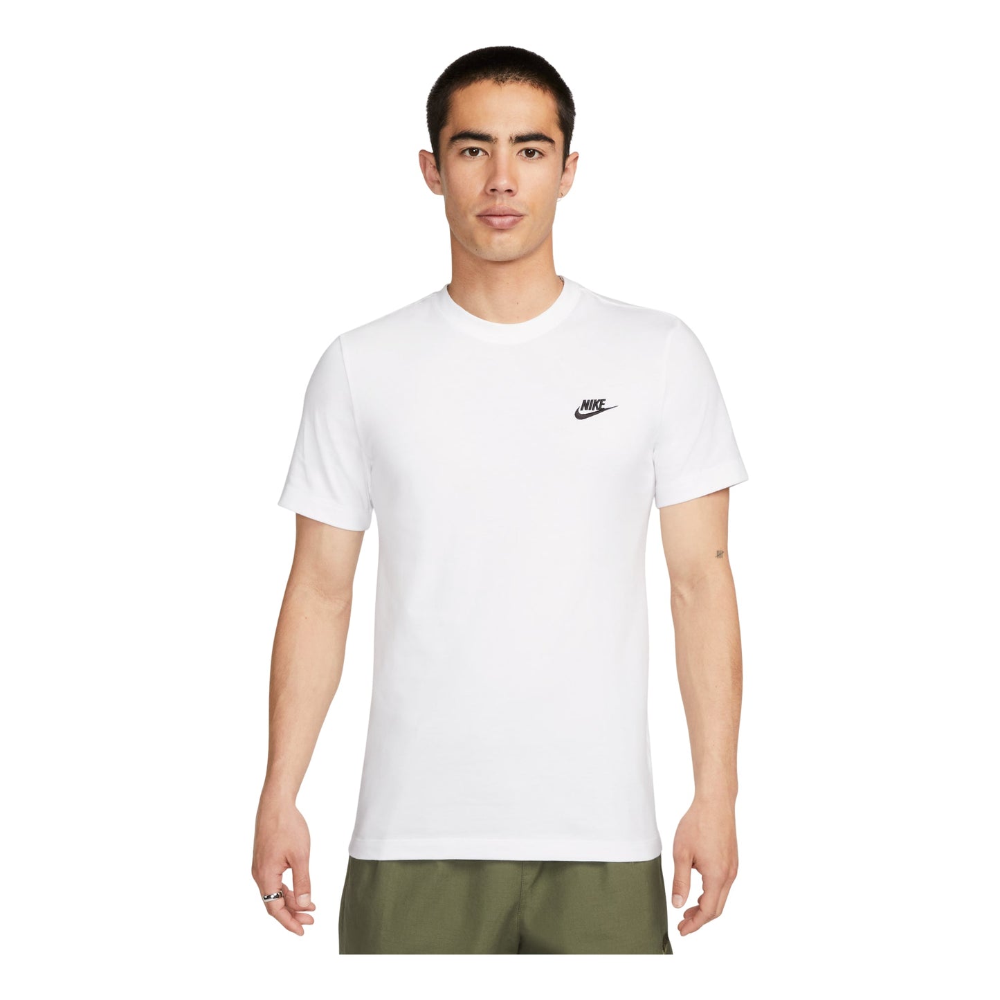 Nike MENS Embroidered Crew-neck Short Sleeve White AR4999-101