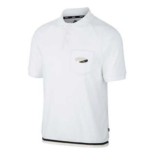 Nike SB Skateboard Short Sleeve Polo Shirt White CI7190-100