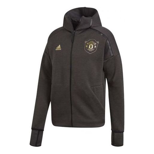adidas Mufc Zne Hd 3.0 Football Manchester United Hoodie Jacket Men Black DX9079