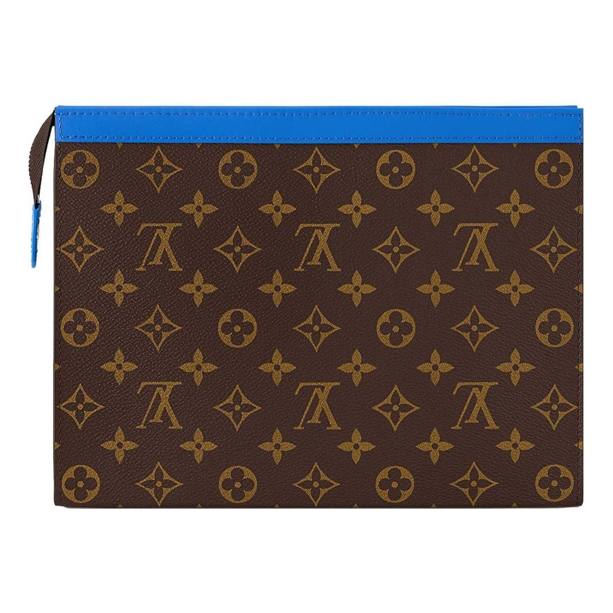 LOUIS VUITTON Pochette Voyage MM Monogram Macassar Canvas 'Blue' M82856