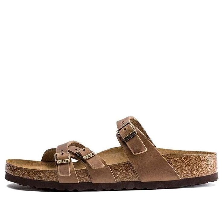 (WMNS) Birkenstock Franca Oiled Leather Narrow Fit Sandals 'Tobacco Brown' 1015931