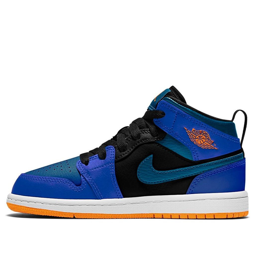 (PS) Air Jordan 1 Mid 'Racer Blue Green Abyss' 640734-440