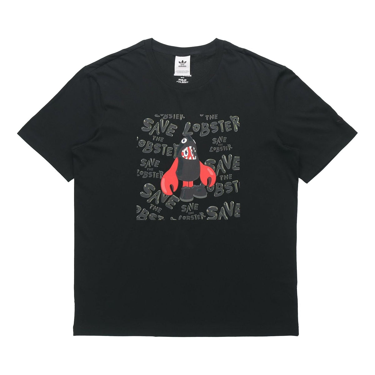 adidas originals Artist Tee Ss Dragon Printing Round Neck Pullover Sports Short Sleeve Black HA4699