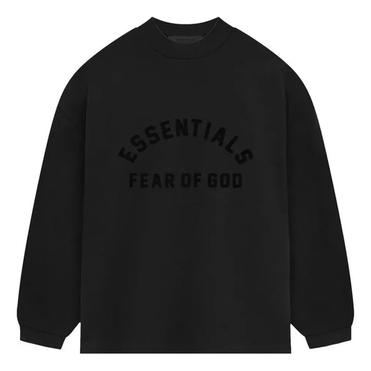 Fear of God Essentials SS24 Heavy Jersey Long-Sleeve T-Shirt 'Jet Black' 125SP242014F