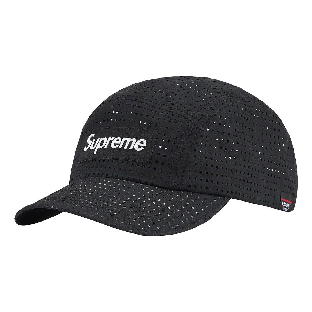 Supreme Perforated Camp Cap 'Black White' SUP-SS22-779