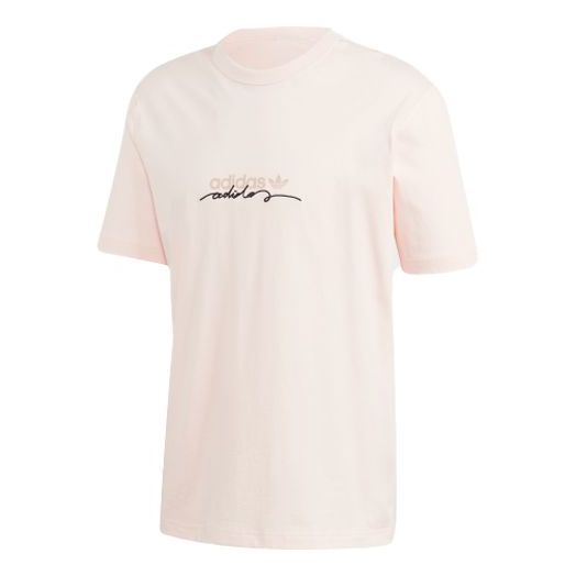 adidas originals Athleisure Casual Sports Short Sleeve Pink GD9285