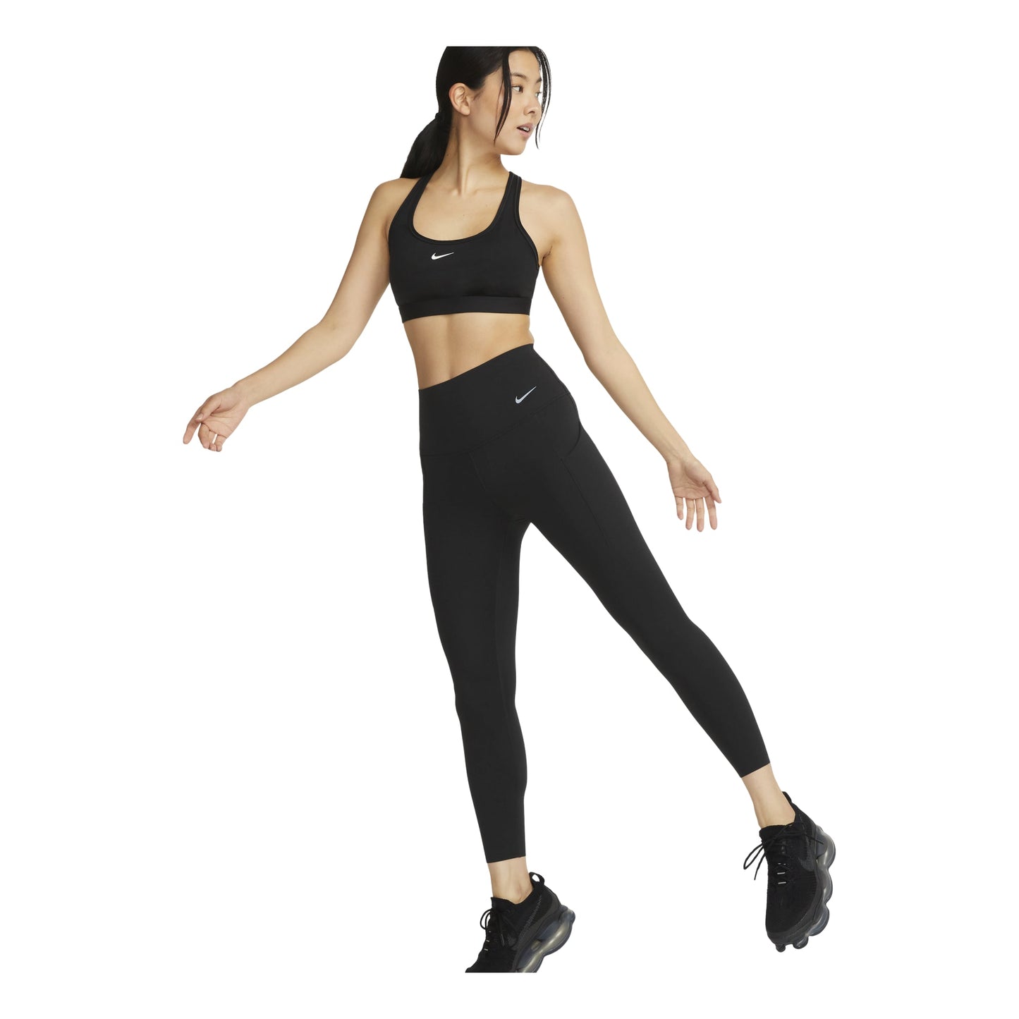 (WMNS) Nike Medium-Support High-Waisted Leggings with Pockets 'Black' DQ5898-010