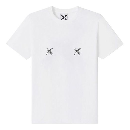 KENZO FW20 Alphabet Printing Loose Short Sleeve White FA62TS9104SJ-01