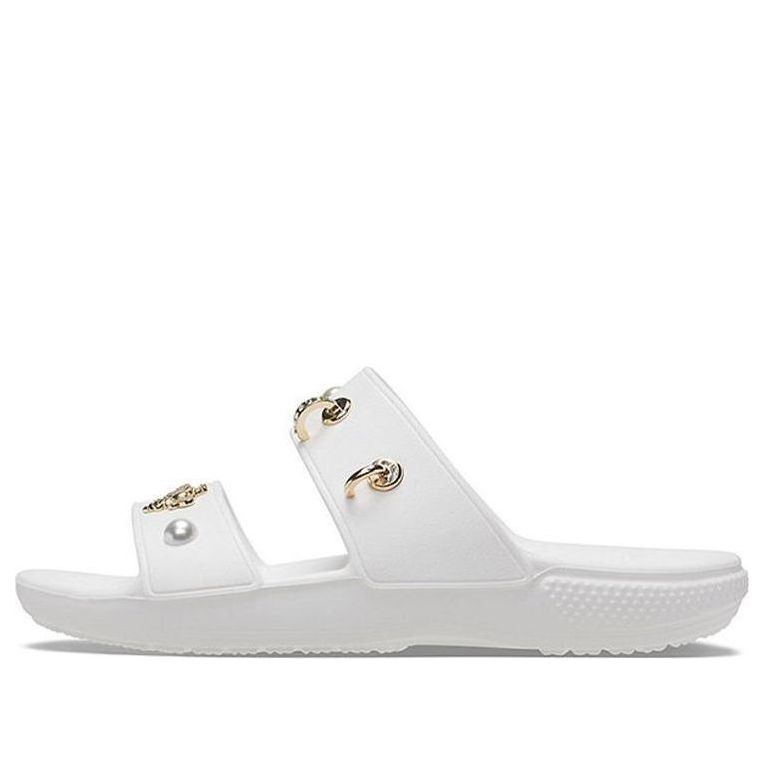 (WMNS) Crocs Soft Sole Cozy Outdoor Flat Heel Sports Slippers White 207387-103