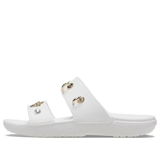 (WMNS) Crocs Soft Sole Cozy Outdoor Flat Heel Sports Slippers White 207387-103