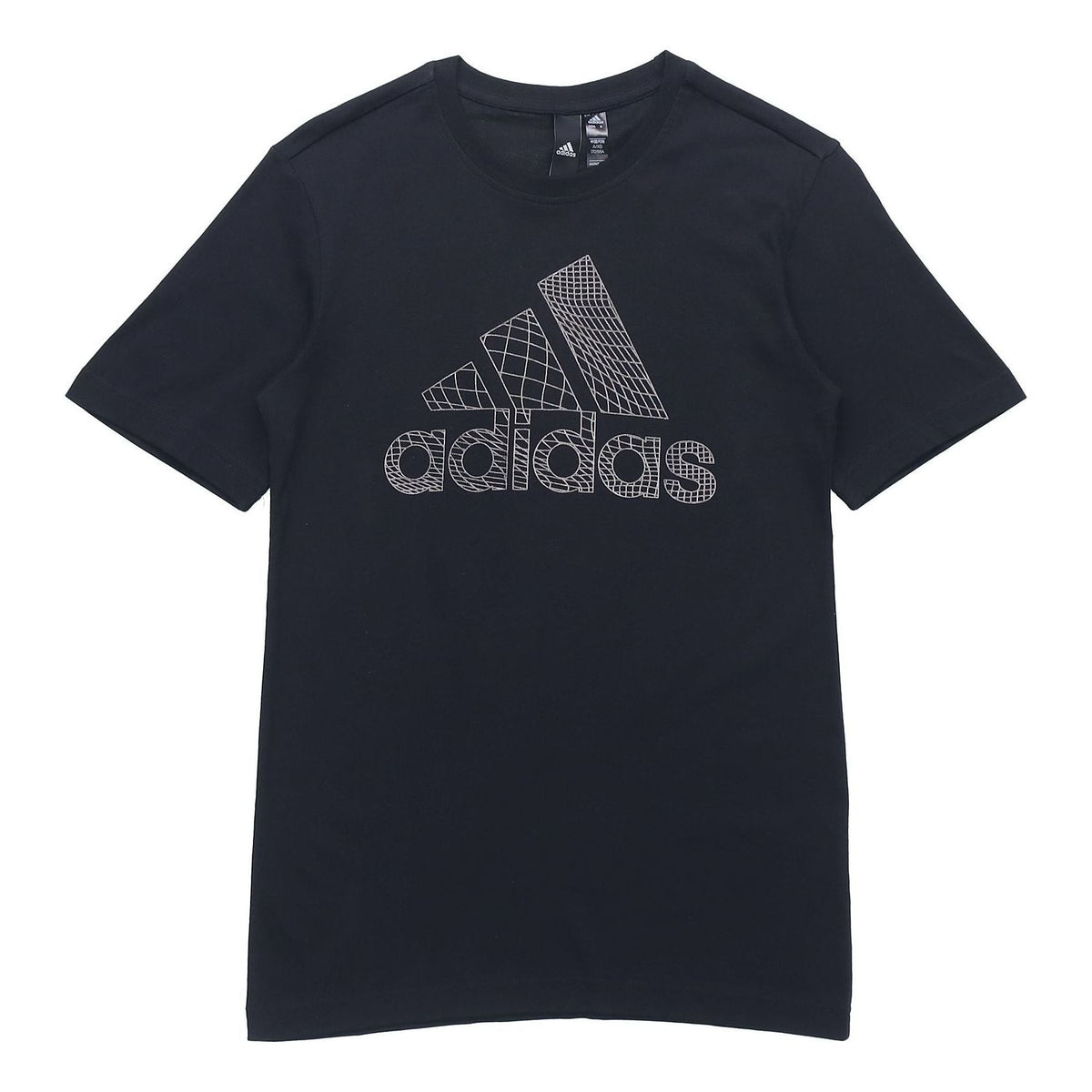 adidas Athleisure Casual Sports Round Neck Short Sleeve Black ED7256