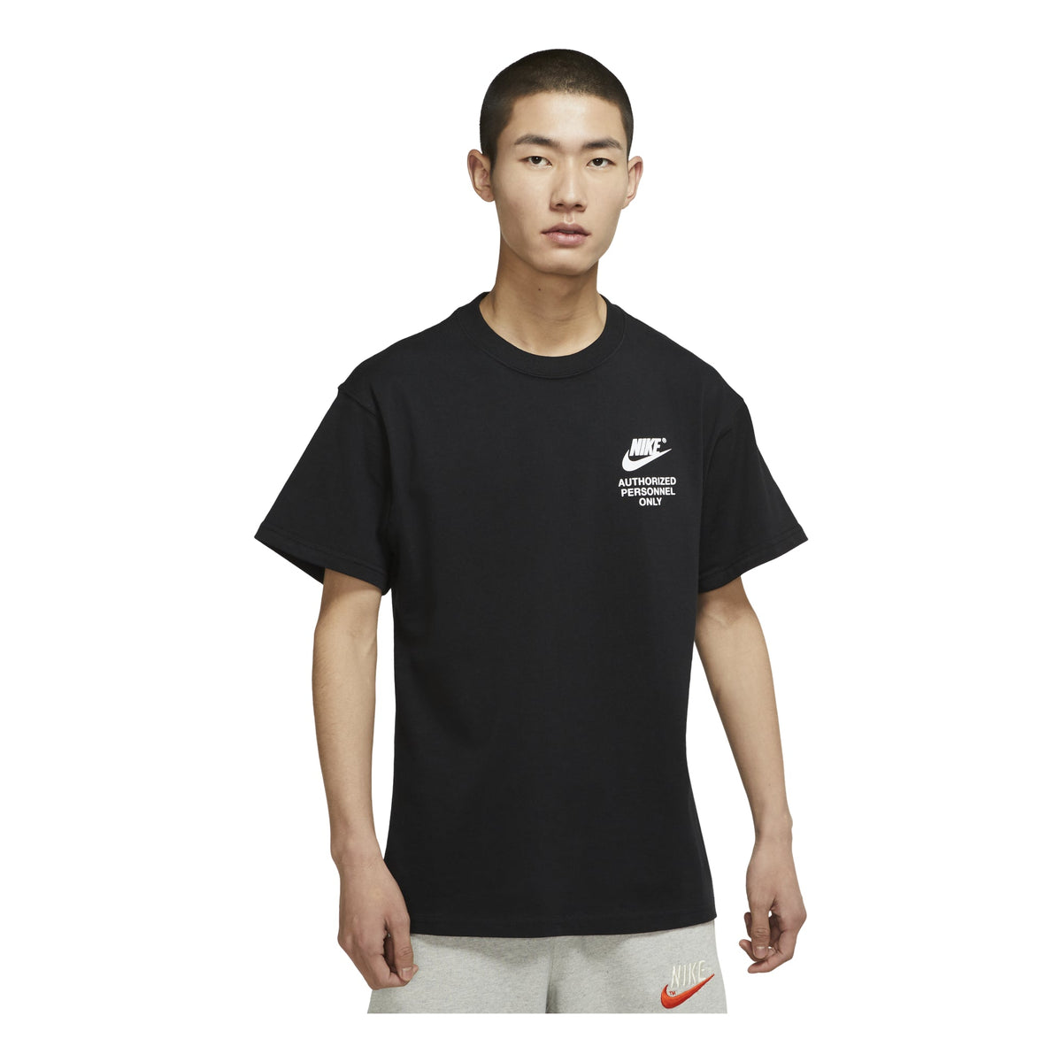 Nike Alphabet Logo Printing Round Neck Short Sleeve Black DM6428-010