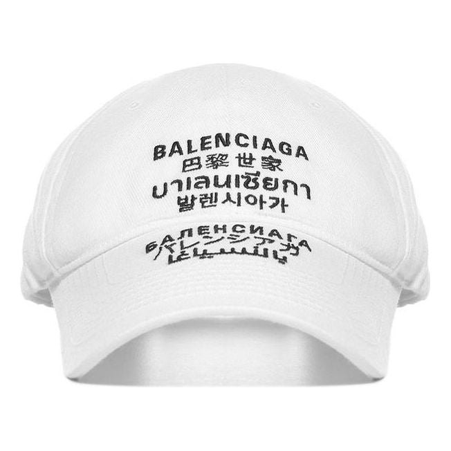 Balenciaga Languages Logo Cap 'White Black' 641238-310B2-9060