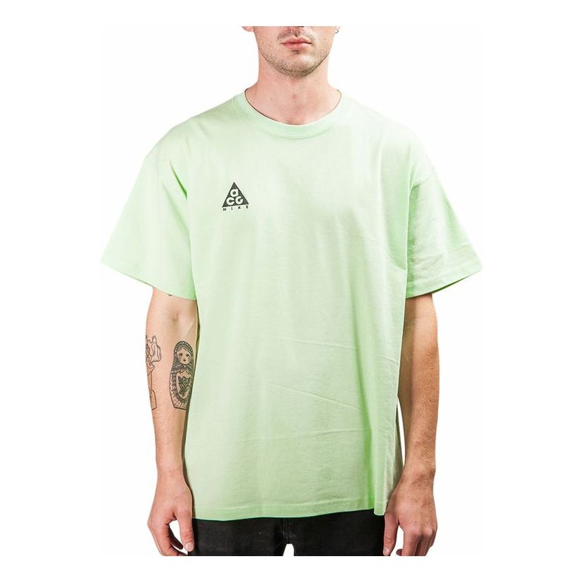Nike x ACG logo Short Sleeve Green Yellow Greenyellow BQ7342-701