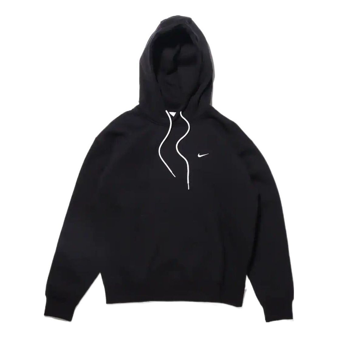 Men's Nike Logo Embroidered Solid Color Fleece Lined Black DA0316-010