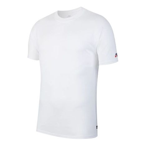 Men's Nike SB Skateboard Short Sleeve White T-Shirt CW6946-100
