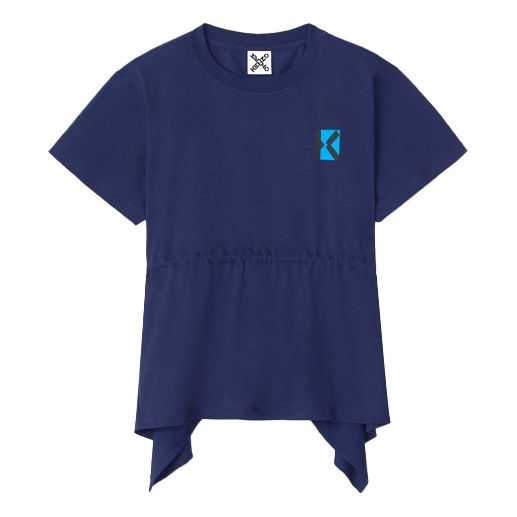 KENZO SS21 Waist Lacing Drawstring Short Sleeve Blue FB52TS6374SJ-77
