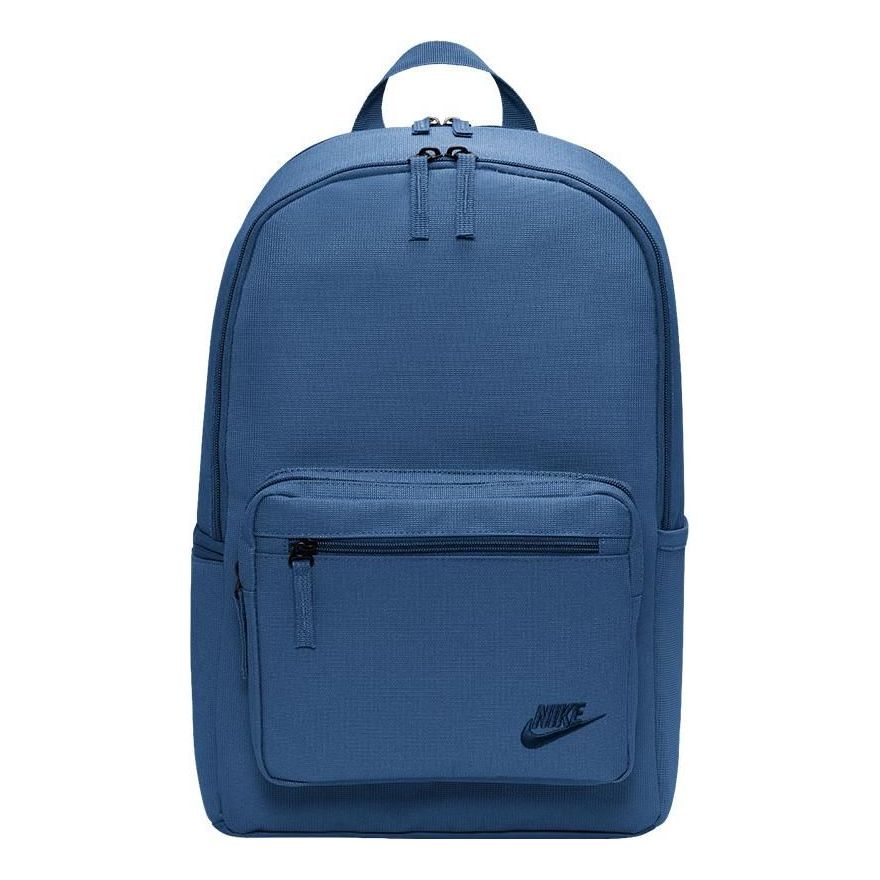 Nike HERITAGE EUGENE Basic Small Logo schoolbag Backpack One Size Unisex Navy Blue DB3300-469