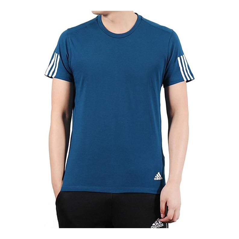 adidas Run It Tee Soft Sports Round Neck Short Sleeve 'Blue' EC3709