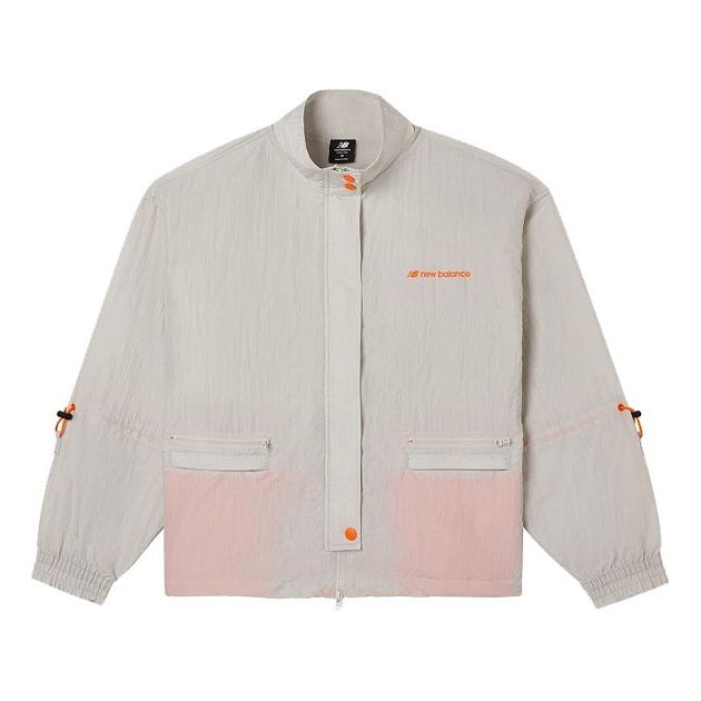 (WMNS) New Balance Stand Collar Casual Jacket Asia Sizing 'Gray' AWJ03360-LG