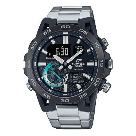 CASIO Digital-Analog 'Silver Black Turquoise' ECB-40YDB-1APR