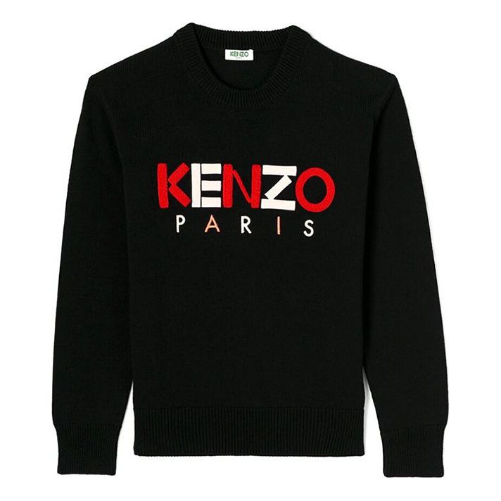 KENZO SS20 Long Sleeves Pullover Knit Black FA5-2PU507-808-99
