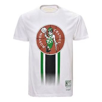 Mitchell & Ness NBA Series Boston Celtics Printing Short Sleeve Couple Style White MN13S26-BOS-WHITE