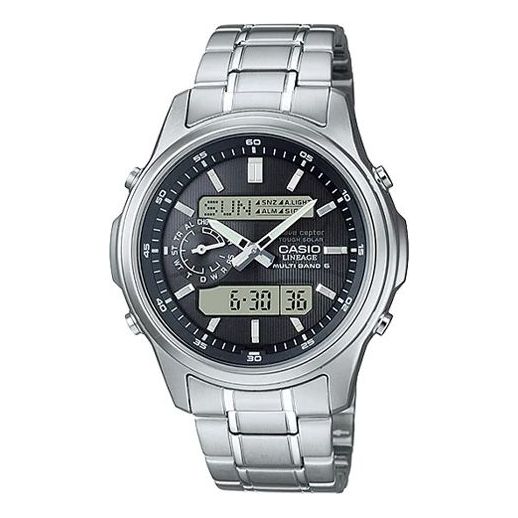 CASIO LINEAGESerieses Men s Silver/ Solar Powered Mens Black Analog LCW-M300D-1AJF