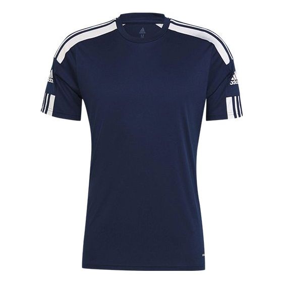 adidas Squadra 21 Soccer/Football Training Quick Dry Round Neck Short Sleeve Navy Blue GN5724