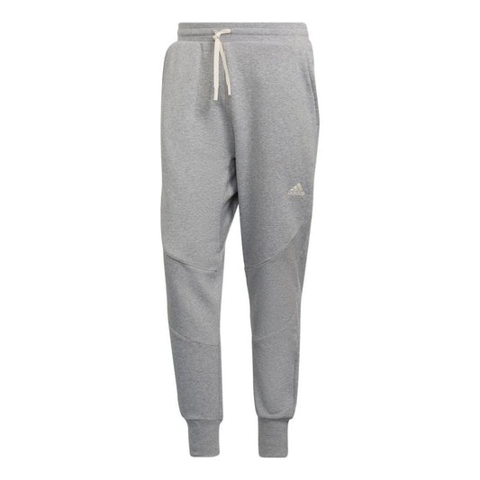 Men's adidas Solid Color Loose Casual Breathable Sports Pants/Trousers/Joggers Gray HB6585