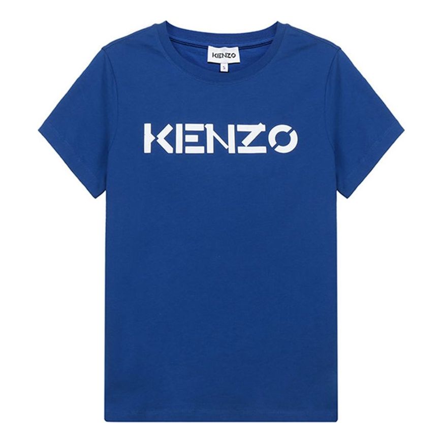 KENZO Cotton Round Neck Short Sleeve Logo Casual Royal blue FA62TS8414SJ-71