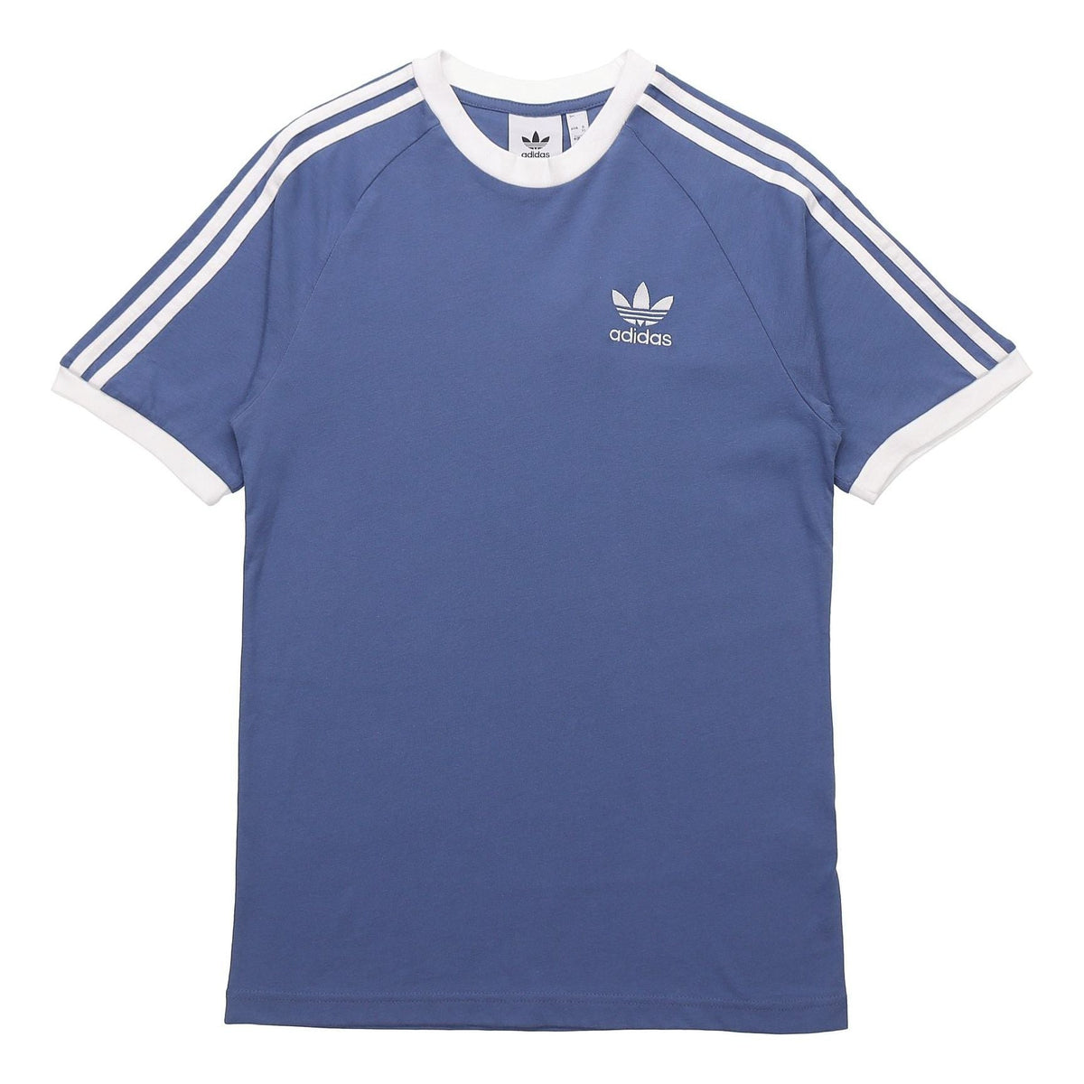 adidas originals MENS 3-stripes Logo Printed Sports Short Sleeve Blue GN3501