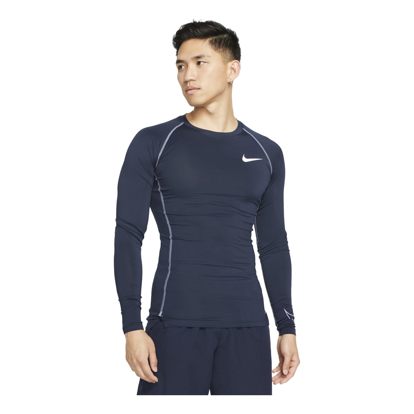 Nike Pro Dri-fit Athleisure Casual Sports Round Neck Long Sleeves Purple DD1991-451