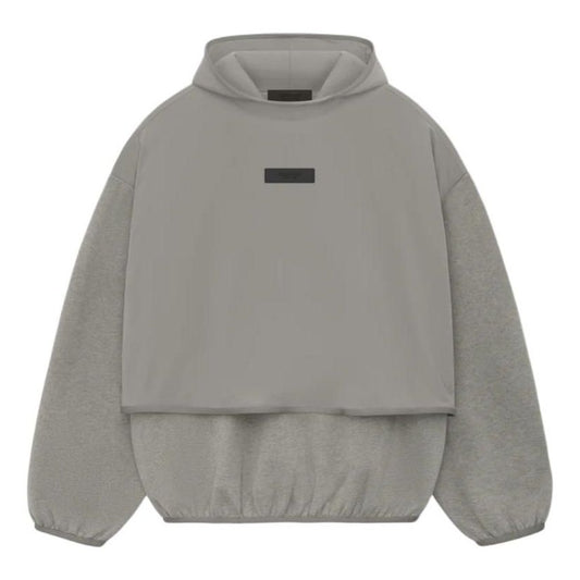 Fear of God Essentials Nylon Fleece Hooded Sweatshirt 'Dust Heather Grey' 202SU244321F