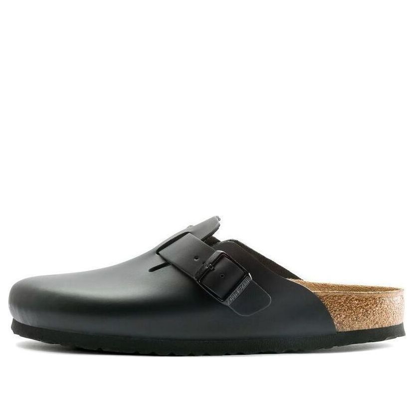Birkenstock Boston Natural Leather 'Black' 0060191