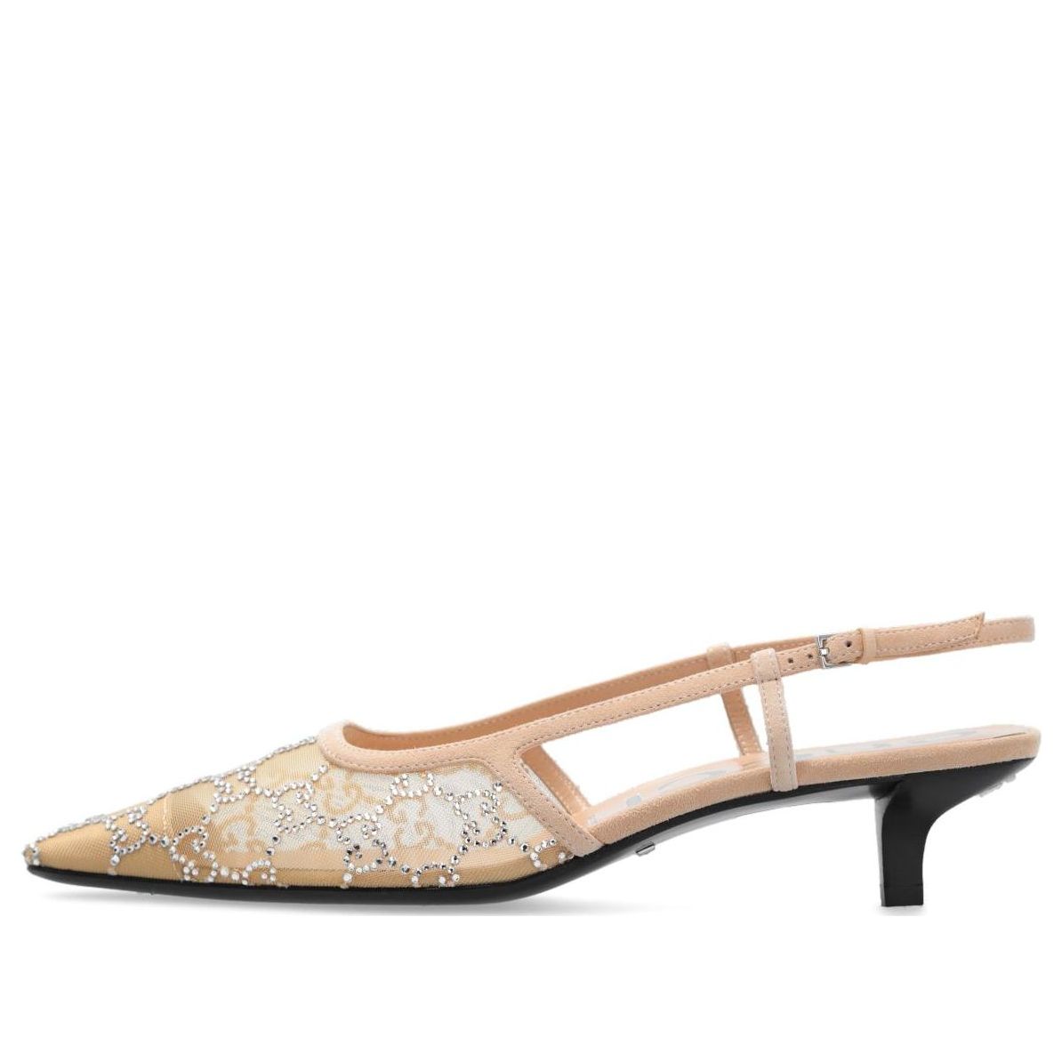 (WMNS) Gucci GG slingback pump 'Rose Beige mesh GG crystals' 674668-F13A0-9960
