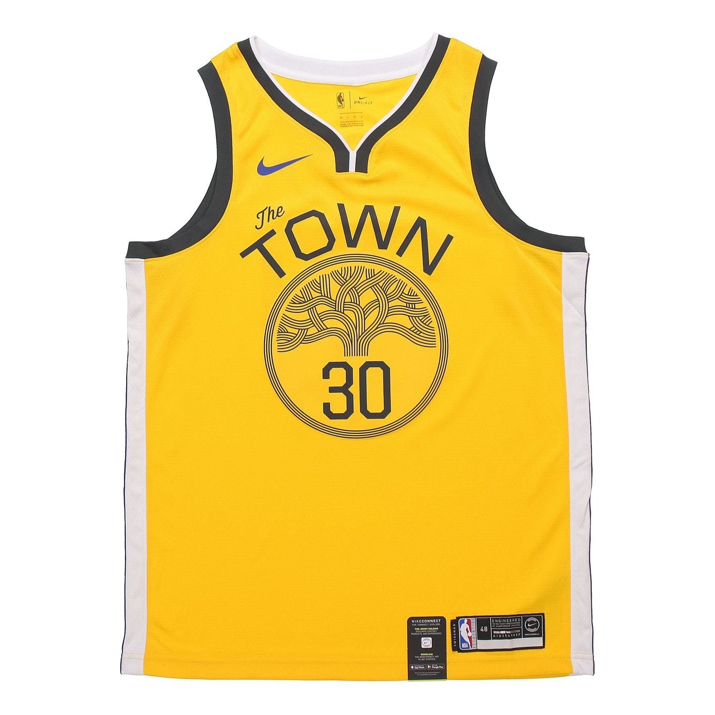 Nike NBA Earned Edition SW Golden State Warriors Stephen Curry Jersey 'Yellow' BQ1159-731