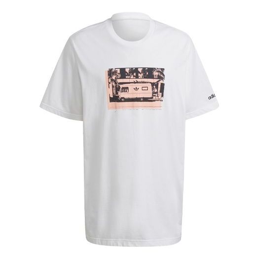 adidas originals Photo Tee Printing Sports Short Sleeve White HB1820
