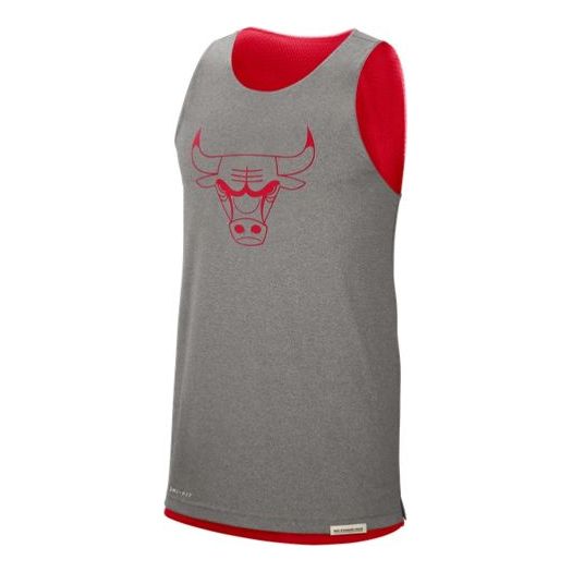 Nike NBA Chicago Bulls Standard Reversible Jersey 'Red Grey' CN0705-657