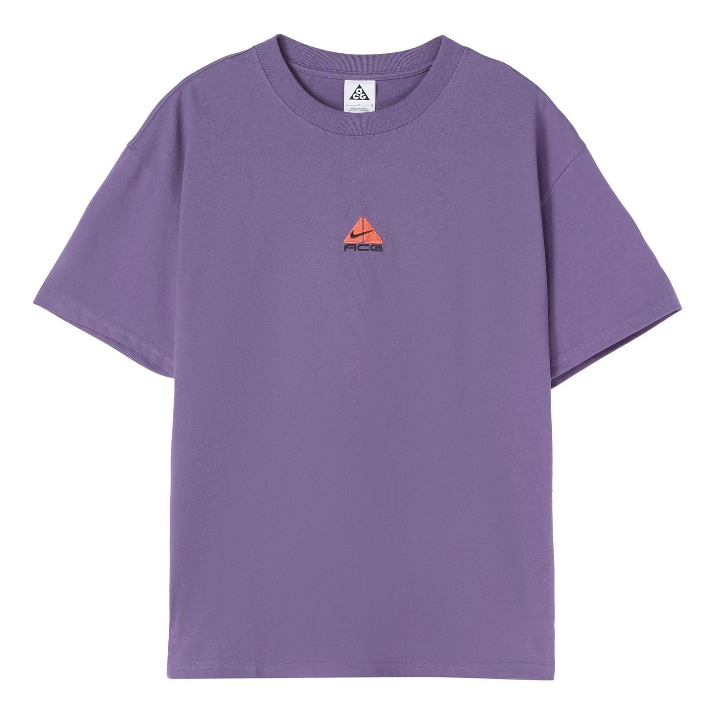 Nike x ACG Solid Color Small Logo Round Neck Casual Short Sleeve Purple DQ1816-553