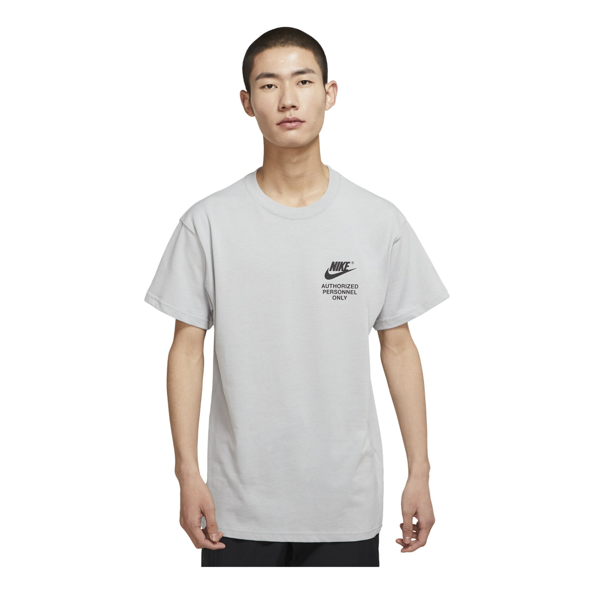 Nike Printing Alphabet Logo Round Neck Cotton Short Sleeve Gray DM6428-077