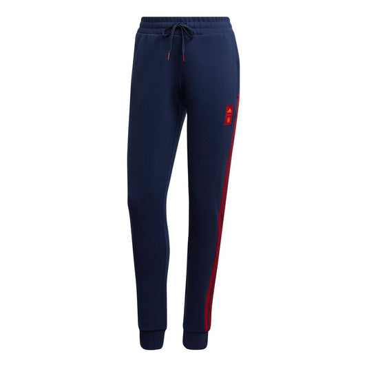 (WMNS) adidas Spain Sports Pants Asia Sizing 'Navy Red' HE8915