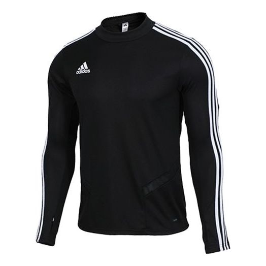 adidas neo Side Stripe Sports Round Neck Pullover Asia Edition Black DJ2592