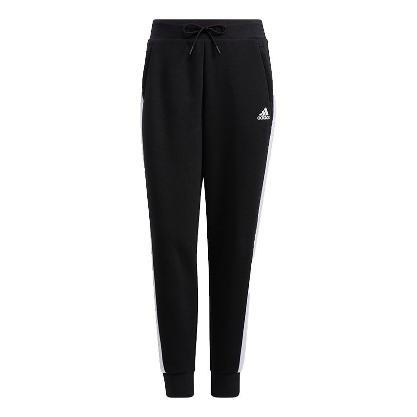 (WMNS) adidas Fleece Contrast Stripe Side Pants Asia Sizing 'Black' H09693