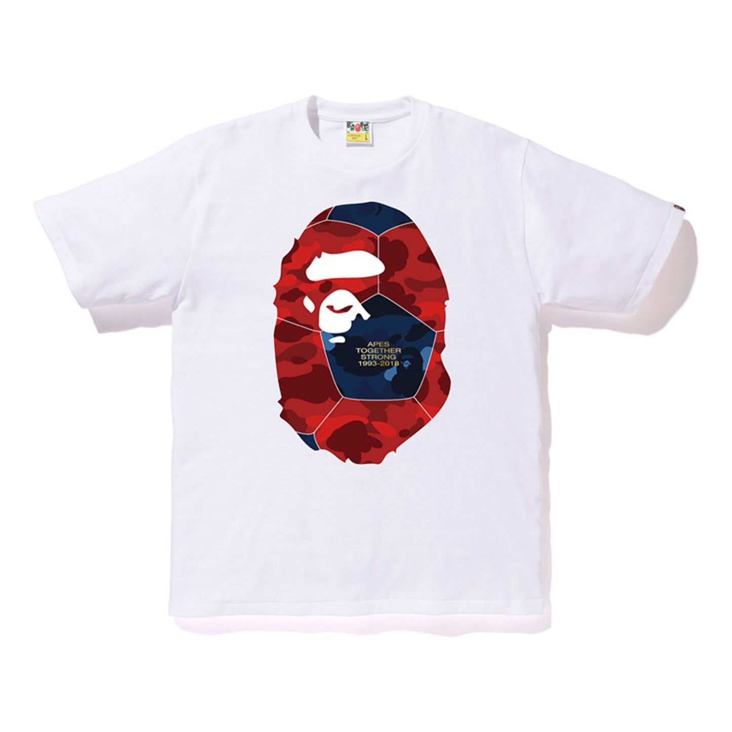 BAPE Performance Color Camo Ape Head White Tee BAPE-SS18-091