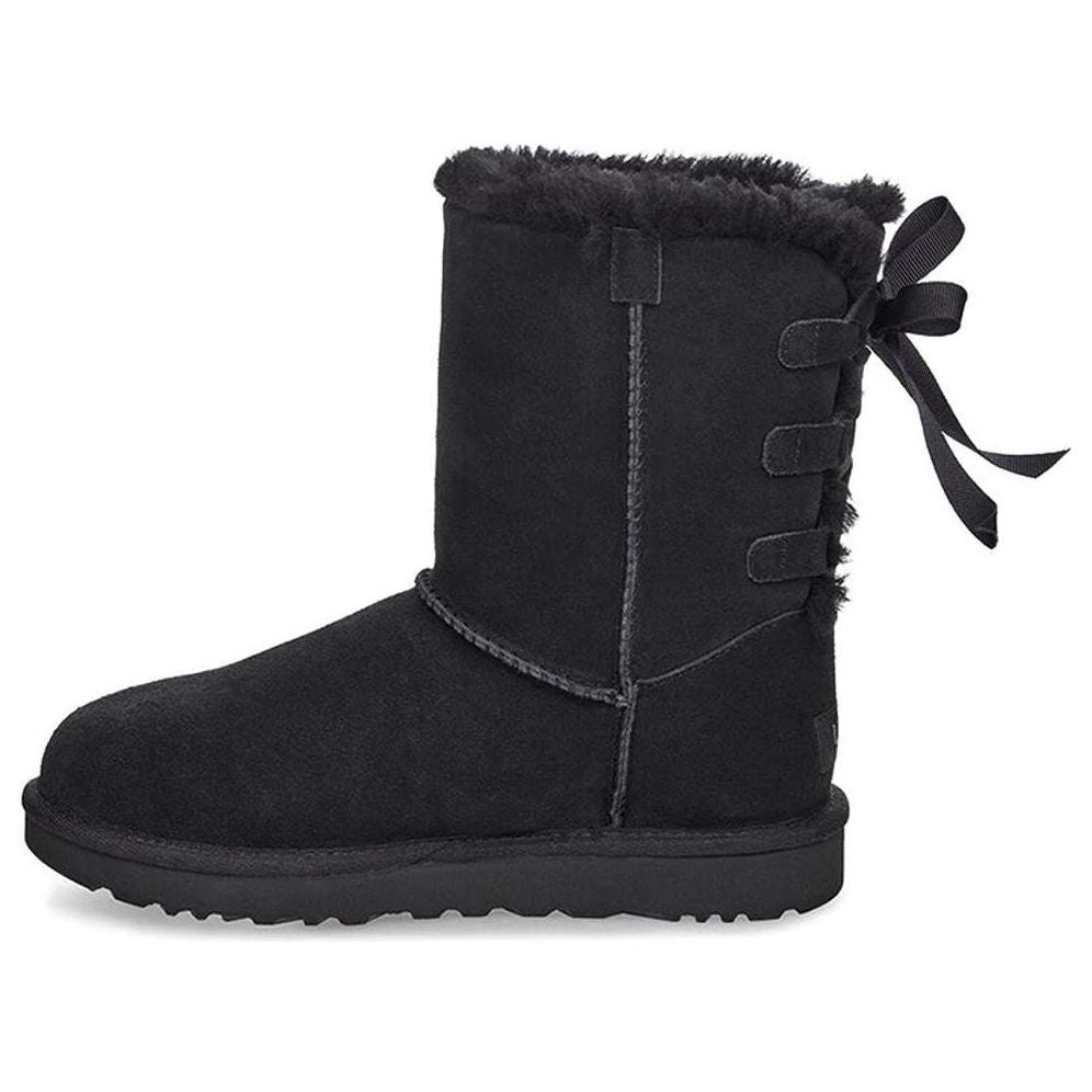 (WMNS) UGG Short Bow Stiefel Fleece Lined Black 1110706-BLK