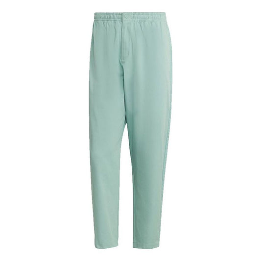 Men's adidas originals C Twill Pant Side Stripe Loose Sports Pants/Trousers/Joggers Light Blue HC8603