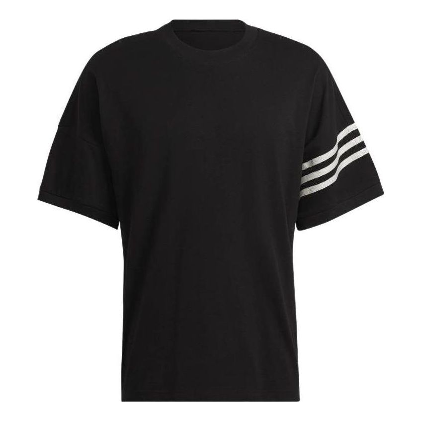 adidas Stripe T-Shirt Asia Sizing 'Black' HM1875