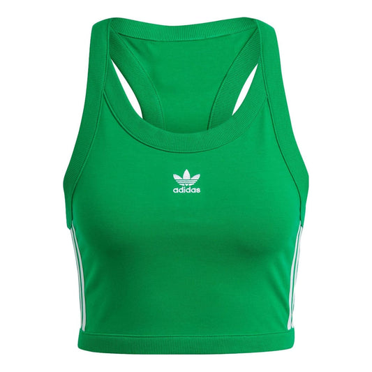 (WMNS) adidas Adicolor Classics 3-Stripes Short Tank Tops 'Green' IK6586