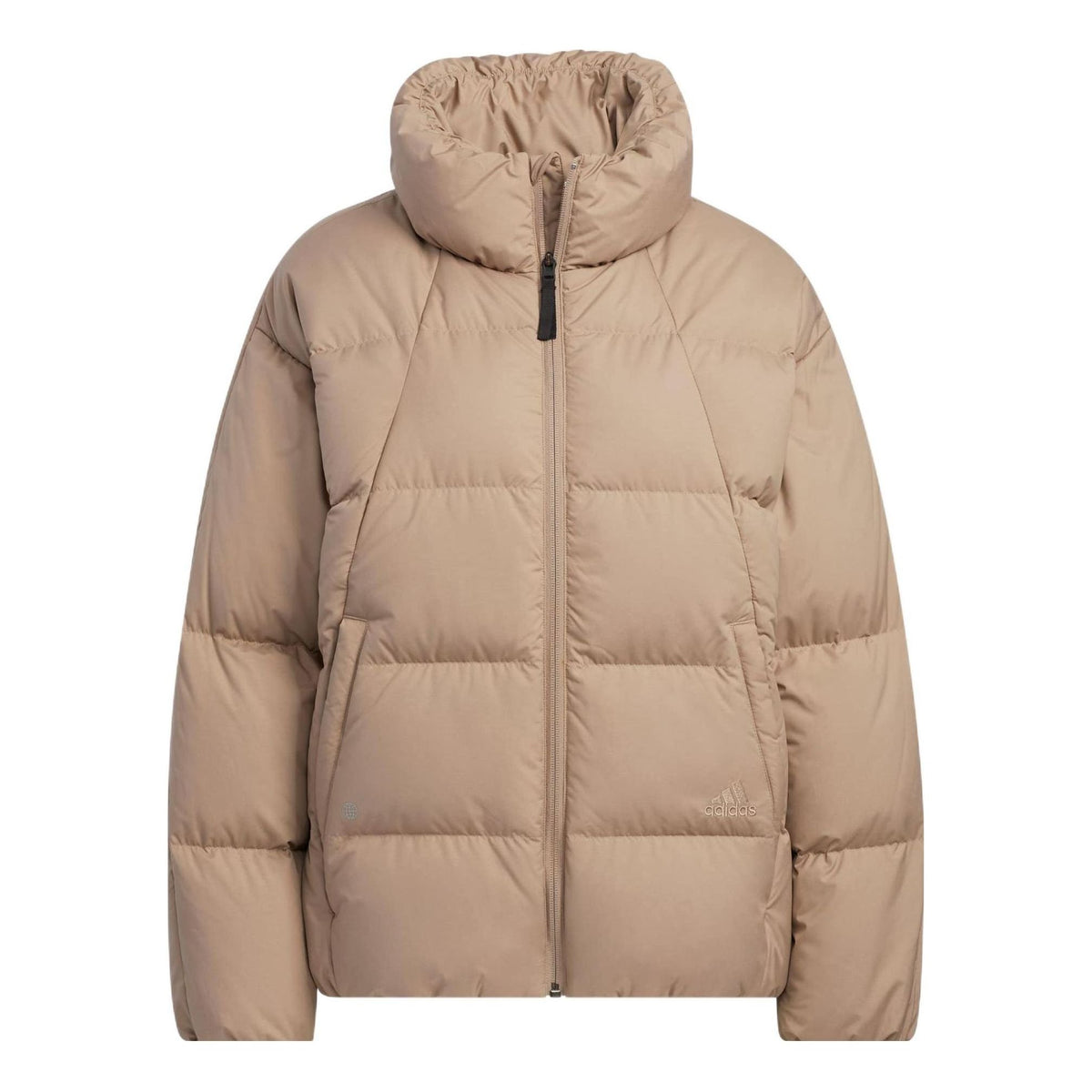 (WMNS) adidas 3-Stripes Puffy Down Jacket Asia Sizing 'Brown' HN2111